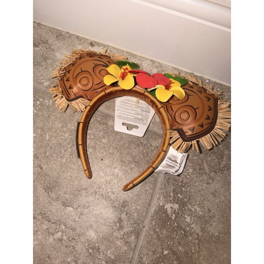 NWT Disney Loungefly 50th Anniversary Polynesian Resort Poly Tiki Ears Head Band